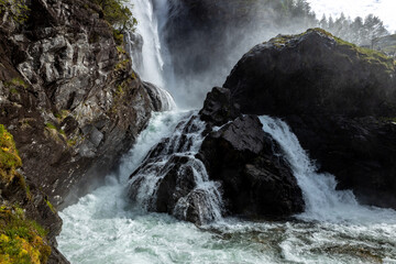 Lower part of the Hesjedalsfossen in Norway