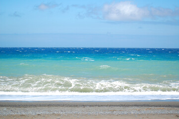 Bangui Bay in Ilocos Norte, Philippines