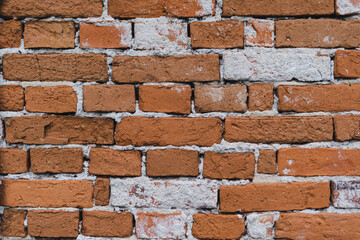 Alte Backsteinwand mit Unregelmäßigkeiten