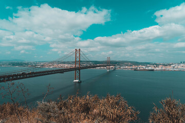 suspension bridge in lisbon