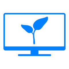 Pflanze und Monitor