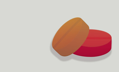 Zwei Runde Tabletten.