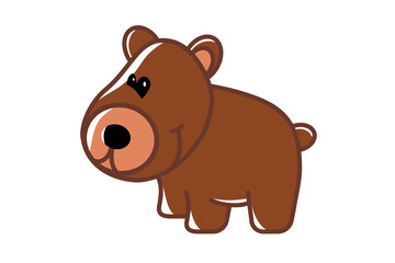 Obraz na płótnie Canvas brown bear toy illustration on white