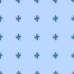 Obraz na płótnie Canvas Seamless vector background wallpaper cute stars pattern for fabric or textile print