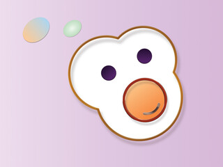 Dekorative gestalten eine Gesicht Figur.