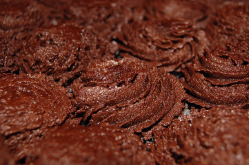 Dark chocolate and caramel fleur de sel cupcake