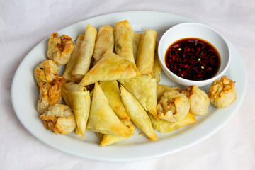Asian Appetizers, Dumplings, Spring Rolls, Dim Sim and Sauces
