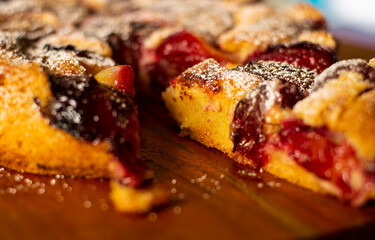 cake with plums