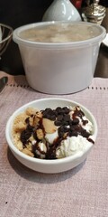 muesli with yogurt and nuts
