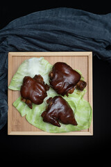 Chinese traditional delicacy marinated pig's feet.Braised pork trotters