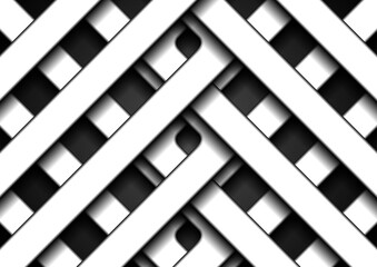 Abstract white smooth stripes on black background. Vector corporate design