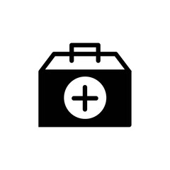 First aid kit icon in line design style. Emergency help sign.