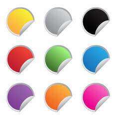 color vector glossy stickers