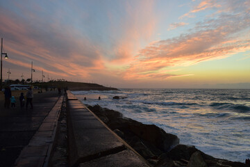 Obraz premium Sunset on the Mediterranean sea 