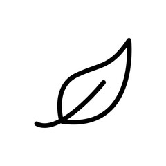 Herbal leaf icon in line design style.