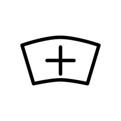 Obraz premium Nurse hat icon. Medical symbol. Doctor badge sign.