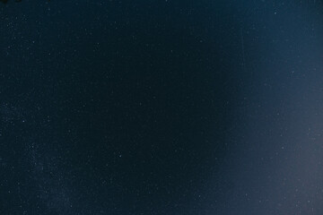 Fototapeta premium Night starry sky in the village in spring