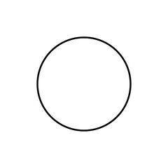 Circle sign. Simple geometric shapes for kids sign. eps ten
