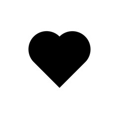 Heart black sign. Simple geometric shapes for kids sign. eps ten