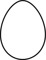 black contour egg on a white background vector drawing
