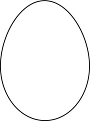 black contour egg on a white background vector drawing