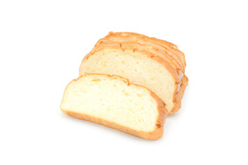 Sliced bread isolated on a white background.