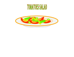 Logo illustrazione locandina per contenitore involucro per insalata di pomodoro con sedano e cetrioli