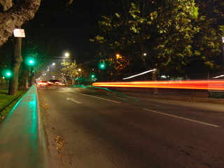 long exposure  traffic on highway