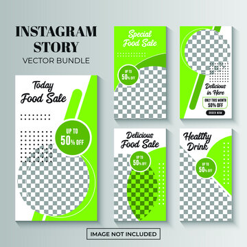 Delicious food social media post template