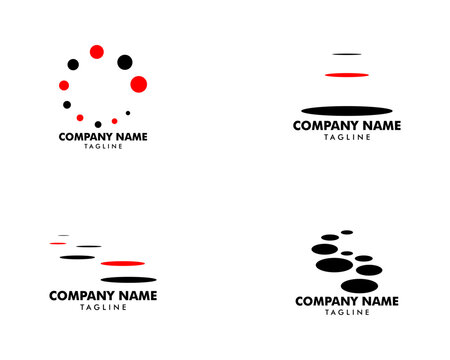 Set of Stepping Stone Logo Template Design