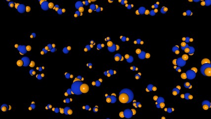 Science background with chemical formulas against colored background