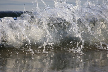 高速シャッターで撮影した綺麗な海の波の形