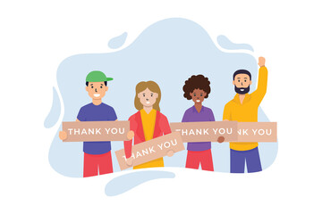 Thank You Vector Illustration Concept
