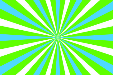 retro rays green white background
