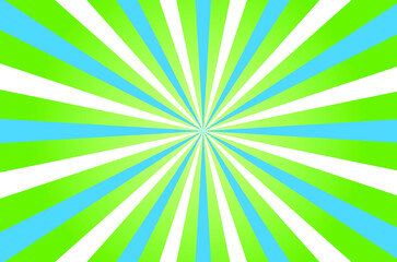retro rays green white background