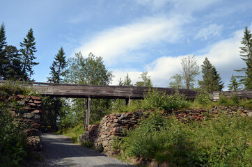 Fototapeta na wymiar Abandoned mining village. Kongsberg,Norway