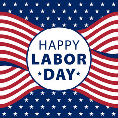 Happy Labor Day poster, banner. Vector illustration