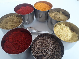 Variety of spices and herbs