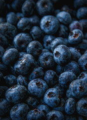 Background  of fresh blueberries