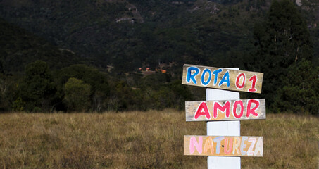 Placas na área rural