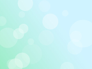 White bokeh transparent circle shapes with Green nature background, Vector illustration