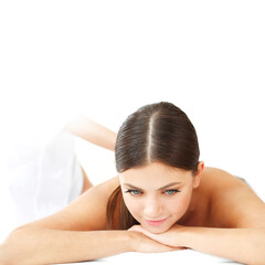 Fototapeta premium Woman at massage in spa center