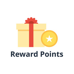 Reward points icon vector. Loyalty program concept. Customer rewards concept.