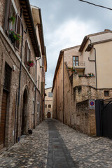 architecture of the streets of the city of foligno