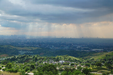 Overview of Metro Manila in San Mateo, Rizal, Philippines