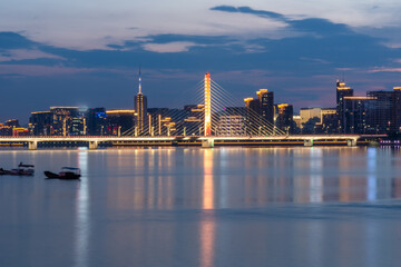 Naklejka premium city skyline in hangzhou china