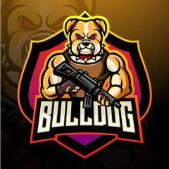Bulldog esport logo mascot design