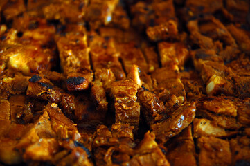 Grilled pork belly food meal