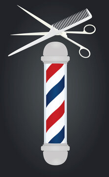 Barber shop sign. vector illustration