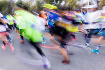 ブレたマラソンランナー